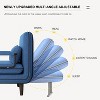 TIRAMISUBEST Convertible Sofa Bed - Adjustable Folding Chair with Linen Upholstery & Pillow, Space-Saving Sleeper for Dorms (Blue) - 3 of 4