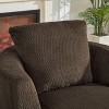 PAGED Swivel Accent Chair with Wooden Base, Compressible Living Room Chairs with Sponge and Pocket Spring Structure Support for Office - 3 of 4