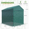 EAGLE PEAK 8x6 Walk in Shade Cloth Cover Greenhouse with Mesh Cover, Roll up Doors, Green - 3 of 4