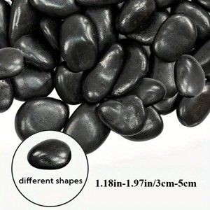 Vynxaria Polished River Rocks - 1-3 Inch Decorative Stones in Black, White, and Diverse Colors for Gardens, Walkways, and Crafts - 1 of 4