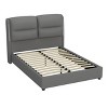 Sapphtopaz Queen Platform Bed Frame with PU Headboard Upholstered Bed with Hydraulic Lift Up Storage and Sensor LED Bed Frame for Bedroom - 3 of 4