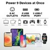 Bell + Howell Swivel Power Strip with 6 Outlets, 2 USB Ports, 1 USB-C Port, 180-Degree Rotation and Surge Protection - 4 of 4