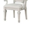 Royal Hampton Dining Armchair Set of 2, Solid Wood, Ivory Button Tufted Fabric - 4 of 4