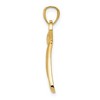 Black Bow Jewelry 14K Yellow Gold Polished Ribbon Bow Pendant - 2 of 4