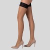 LECHERY Women's Lustrous Silky Glossy 20 Denier Thigh Highs (1 Pair) - 2 of 4