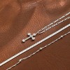 HTUTWOO Cross Necklace for Women,14K Gold Plated Dainty Heart Cross Pendant Choker, Simple Trendy Cute Cross Charm Diamond Necklace - 3 of 4