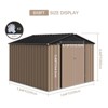 Outdoor Storage Shed with Updated Frame Structure & Lockable Door, Waterproof Practical Garden Patio Lawn Poolside Metal Tool Shed - 2 of 4