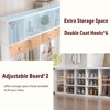 Coolmee 76 inch Hall Tree with Bench and Shoe Storage, Farmhouse 4-in-1 Entryway Bench with Coat Rack and 6 Hooks, Adjustable Shelf, Mudroom Bench - 4 of 4