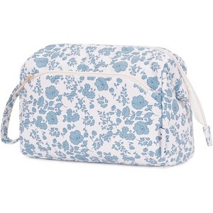 Narwey Cute Floral Makeup Bag Wide-open Make up Bag Travel - 1 of 3
