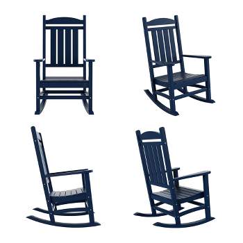 WestinTrends All-Weather Outdoor Patio Poly Classic Porch Rocking Chair (Set of 4)