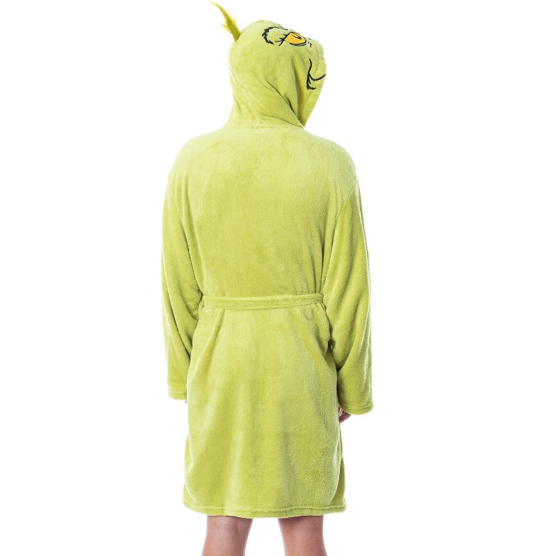Dr. Seuss The Grinch Who Stole Christmas Adult Costume Character Fleece Robe, 2 of 7