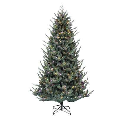6ft Prelit Hillside Spruce Christmas Tree with 35 Pine Cones and 300 Lights & 11 Light Modes Xmas Tree