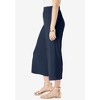 Jessica London Women's Plus Size Everyday Stretch Knit Wide Leg Crop Pant - 4 of 4