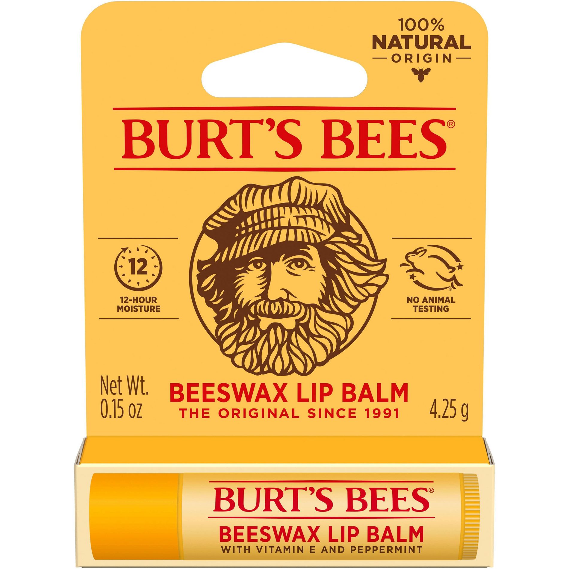 Burt's Bees Natural Origin Beeswax Lip Balm - 0.15oz