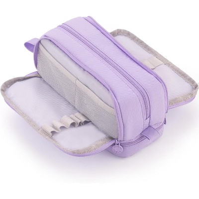 Fmeida Large Capacity Pen Pencil Case with 4 Compartments, Multi-Slot Pencil Pouch Bag Aesthetic School Supplies Organizer