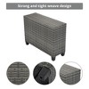 8-Piece Outdoor Patio Wicker Half-Moon Sectional Sofa Set with Rectangular Coffee Table - 4 of 4