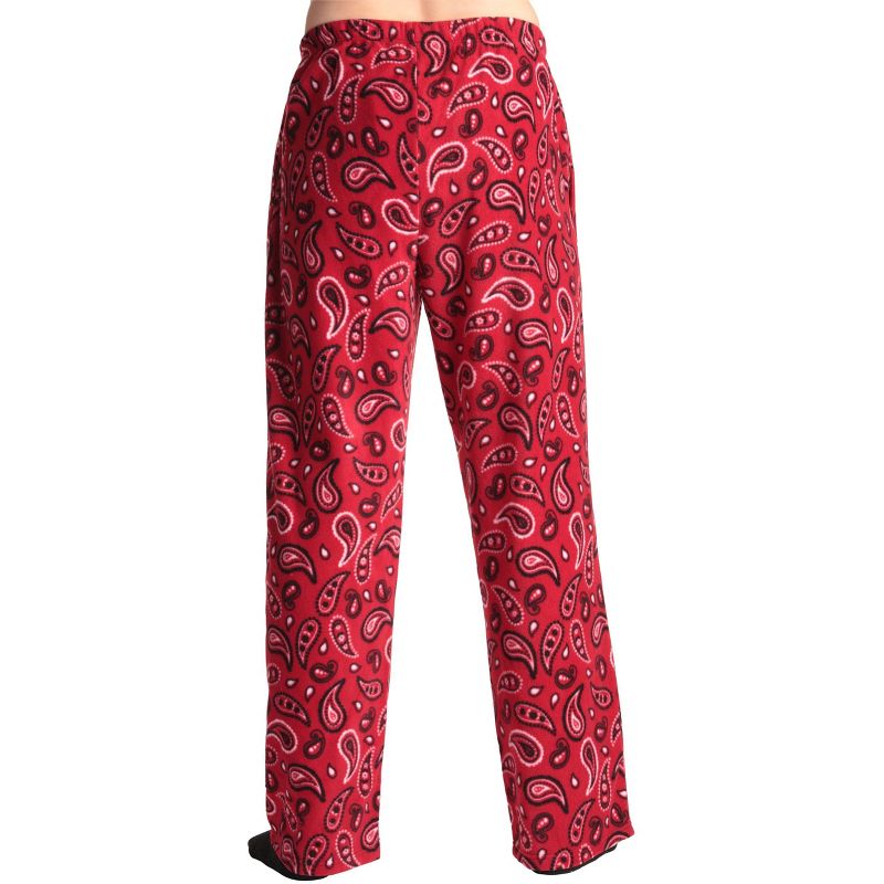 #followme Men's Microfleece Pajamas - Paisley Bandana Print Pajama Pants for Men - Lounge & Sleep PJ Bottoms, 3 of 4