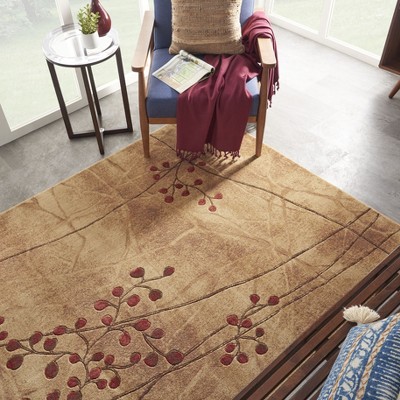 Extra Large Handmade Latte Rectangular Traditional Rug
