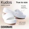CUSHIONAIRE KUDOS Women’s Platform Sandals – Wedge Sandals for Women, Comfortable Slip-On Shoes, Dressy Summer Sandals with Cushioned Footbed - 4 of 4