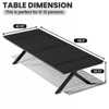 Crestlive Products Outdoor Dining Table for 8-10 People Patio Rectangle Table, Aluminum Frame with Durable Wood-Like Tabletop and Umbrella Hole Brown - 2 of 4