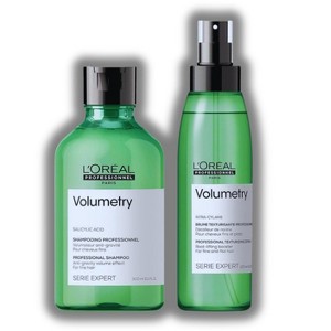 L'Oreal Serie Expert VOLUMETRY Salicylic Acid Anti-Gravity Volume Effect Shampoo (10.1 oz) & Root-Lifting Booster Spray (4.2 oz) Loreal DUO Set - 1 of 3