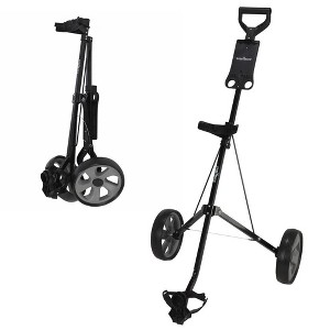 Caddymatic Golf i-Trac 2 Wheel Folding Golf Cart Black/Gray - 1 of 4