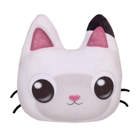 Dreamworks Gabby s Dollhouse Dream It Up White Pink And Black Pandy Paws Shaped Squishy Toddler Pillow Target