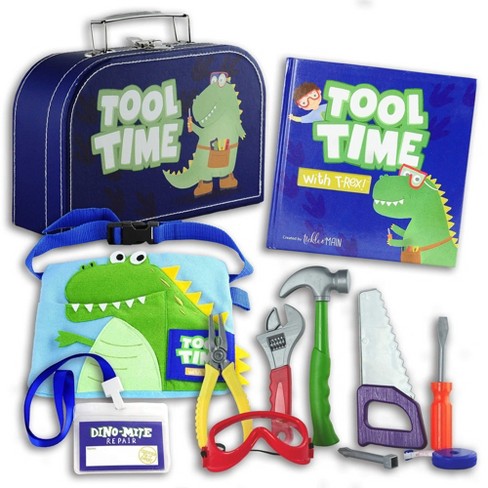 Tickle Main Kids Tool Toys For Boys 11 Pieces Construction Pretend Play For Toddlers Story Book Gift Set With Tool Belt And Bag Target