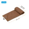 Unique Bargains Super Absorbent Waffle Pattern Tri-Fold Golf Towels with D Clips 2 Pcs - 2 of 4