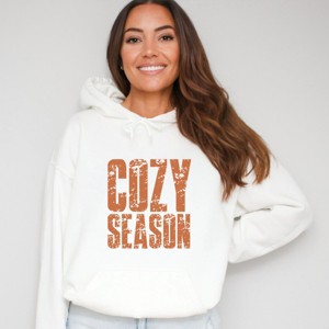 Cozy Season Block Distressed - Women's Graphic Hoodie - 1 of 3