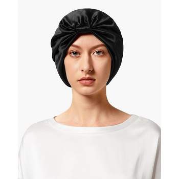 Mommesilk 22 Momme Pure Long Silk Hair Bonnet - White : Target