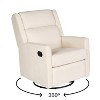 Flash Furniture Cash Swivel Glider Rocker Recliner Chair, Manual 360 Degree Swivel Recliner Perfect for Living Room, Bedroom, or Nursery - image 3 of 4