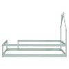 Cesicia Twin Size Wood bed with House-shaped Headboard, Floor bed with Fences - 4 of 4