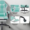 Swivel Ergonomic Massage Gaming Chair with Footrest,Height Adjustable Reclining Computer Chair -The Pop Home - 2 of 4