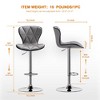 Dsvimoy Patio Counter and Bar Stool Set of 2 Swivel Adjustable Barstools with Back for Modern Spaces, Gray, 22.44"*19.29"*17.71" - 3 of 4