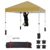10 x 10 Pop Up Canopy, Beach Tent 3 Adjustable Heights, Easy Up Sun Shade w/ Wheeled Carry Bag, Outdoor Portable Shelter for Events, Parties, Camping - 2 of 4