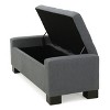 CAVINAS Storage Bench Ottoman with Storage Ottoman with Padded Seat Cushion Storage - 2 of 4