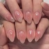 LOVELAY CREATIONS Pink Aura Short Almond Press-On Nails with Cute Design - 2 of 4