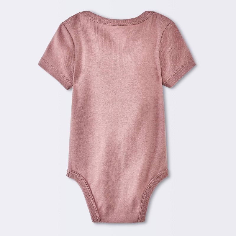 Baby Girls' 4pk Floral Short Sleeve Cotton Bodysuit - Cloud Island™ Pink, 3 of 6