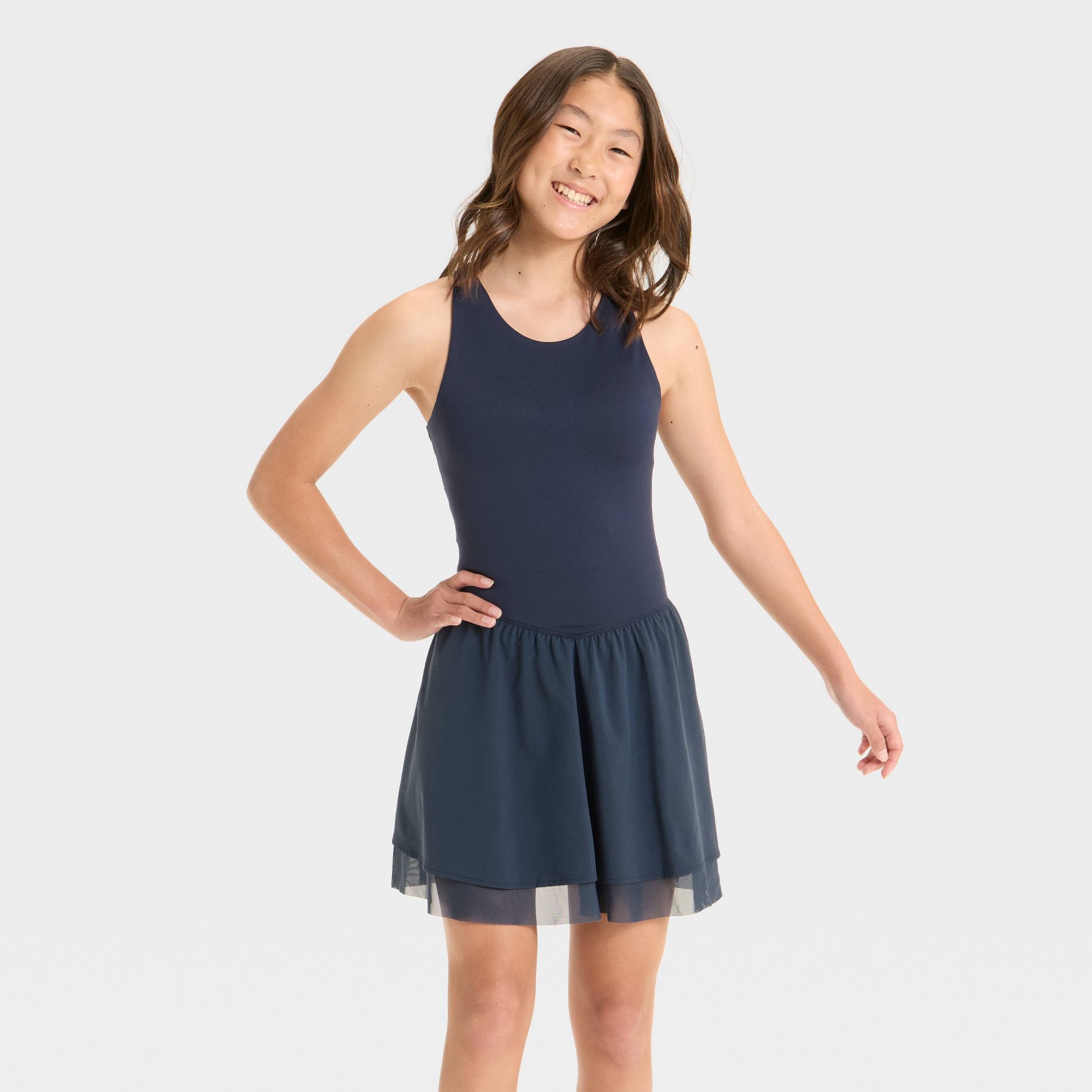 Girls' Knit Double Layer Dress - All In Motion™