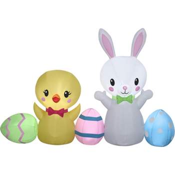 Gemmy Airblown Inflatable Easter Collection Scene, 4.5 ft Tall, White