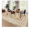 Brown-2*6 feet  Contemporary Machine Washable Area Rug Modern Geometric Floor Cover Non Slip Stylish  Bordered Accent Carpet Stain Resistant Low Pile - 3 of 4