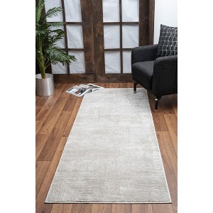 Ivory 5 ft. 3 in. x 7 ft. 3 in. Area Rug ¨C Soft 100% Polyester, Modern Accent Rug for Living Room, Bedroom, or Dining Area - Nertpow - 1 of 4