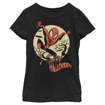Girl's Marvel Spider-Man Happy Halloween T-Shirt