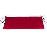 Plow & Hearth - Polyester Classic Outdoor Swing / Bench Cushion, 47" x 16"x 3", Barn Red