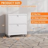 AOBABO 2 Drawer Wide File Cabinet with Wheels, Lockable Metal Filing Cabinet for Home Office, Legal/Letter Size,Required Assembled - 2 of 4