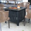 SEVOBAL Grill Cookware 2-in-1 Outdoor Fire Pit Table, Smokeless Square Patio Grill, Heater for Garden, Balcony, Terrace, Black, 26.37"*24.01"*9.05" - 2 of 4