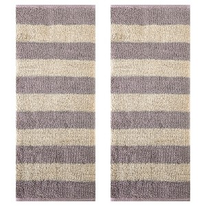 REGALWOVEN Bathroom Striped Pattern Cotton Soft Absorbent Hand Towel 13 x 29 Inch - 1 of 4