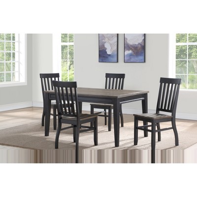 5-Piece Dining Set with Rectangular Table and 4 Chairs