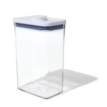 Oxo Pop 4.4qt Plastic Big Square Airtight Food Storage Container Clear :  Target